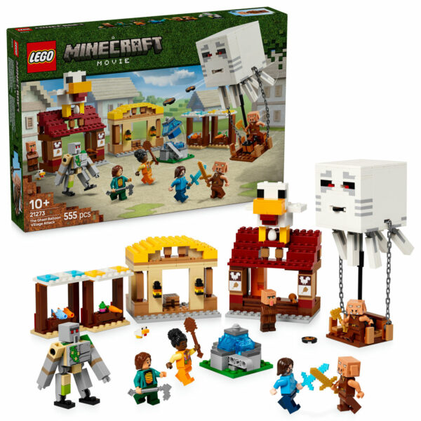 LEGO® Minecraft® A szellemléghajó és falutámadás 21273
