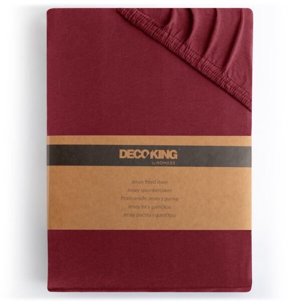Lepedő AMBER bordó  dzsörzé 120-140x200 DecoKing