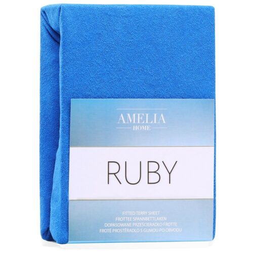 Lepedő RUBY kék  frottír 160-180x200 AmeliaHome