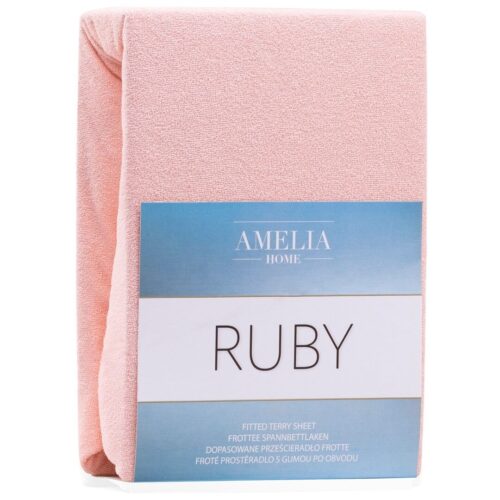 Lepedő RUBY púderrózsa  frottír 160-180x200 AmeliaHome