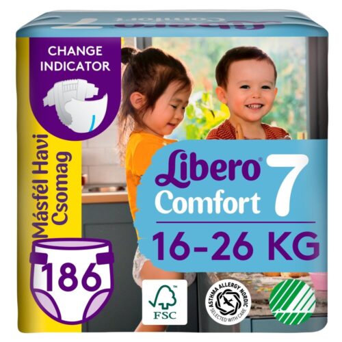 Libero Comfort másfél havi Pelenkacsomag 16-26kg XL 7 (186db)
