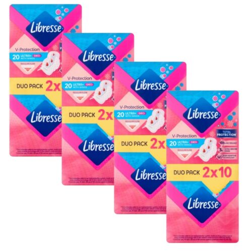 Libresse Ultra Deo Fresh normál szárnyas egészségügyi Betét 4x20db