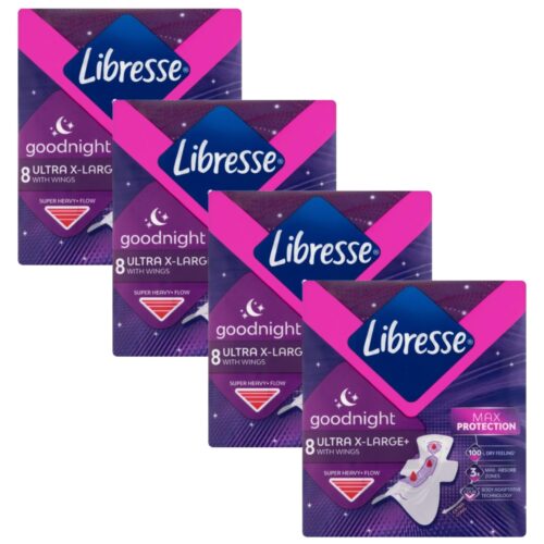 Libresse ultra extra szárnyas éjszakai egészségügyi Betét 4x8db