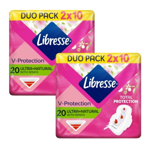 Libresse Ultra+ Natural normál szárnyas egészségügyi Betét AloeVe...