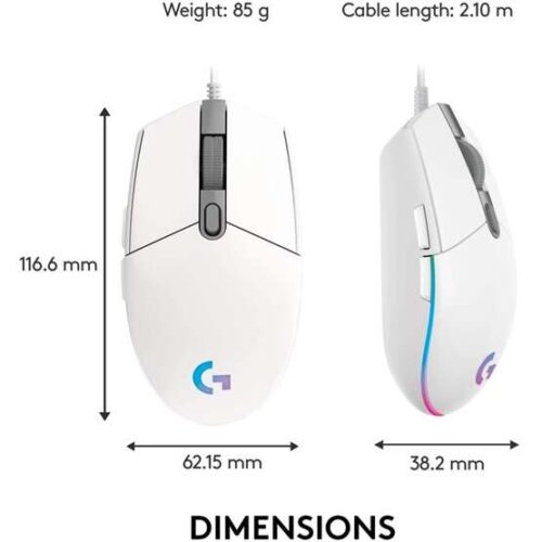 Logitech Egér - G203 Lightsync RGB Vezetékes Gaming