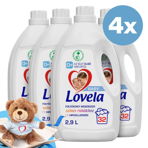 Lovela Baby Hipoallergén folyékony Mosószer színes ruhákhoz 4x2