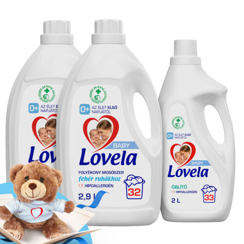 Lovela Baby Hipoallergén Mosószer csomag 64 mosásra + Ajándék Lov...