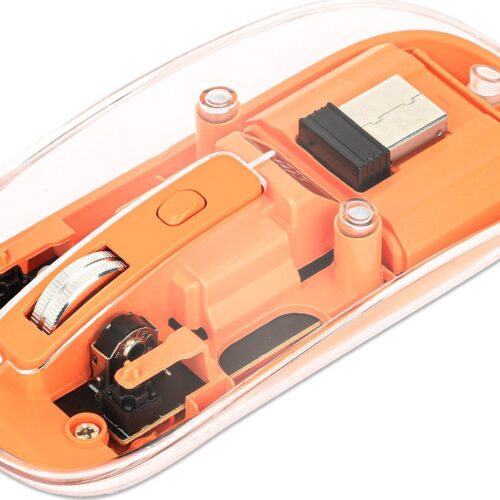 Manhattan egér MANHATTAN Funkmaus USB-A 4Tasten RGB LED narancssá...