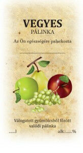 Matrica vegyes pálinka 1 db (50 db/cs)