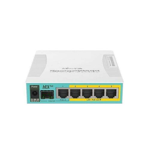 Mikrotik hEX PoE vezetékes router Fehér
