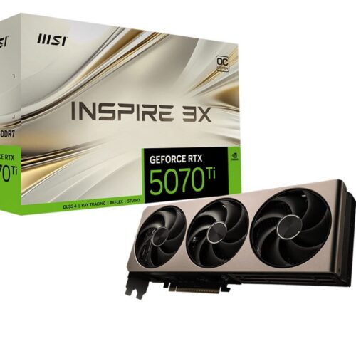 MSI GEFORCE RTX 5070 TI 16G INSPIRE 3X OC NVIDIA 16 GB GDDR7 videókártya
