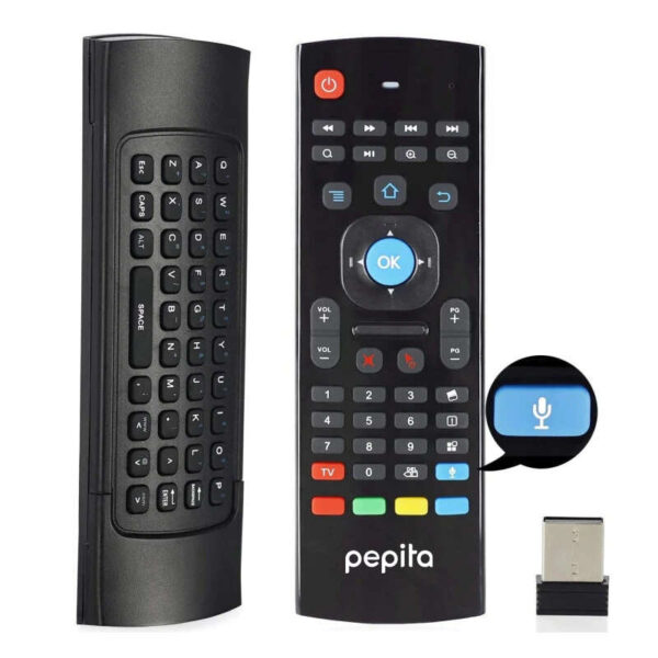 Multifunkciós smart TV Távirányító és billentyűzet hangvezérlésse...