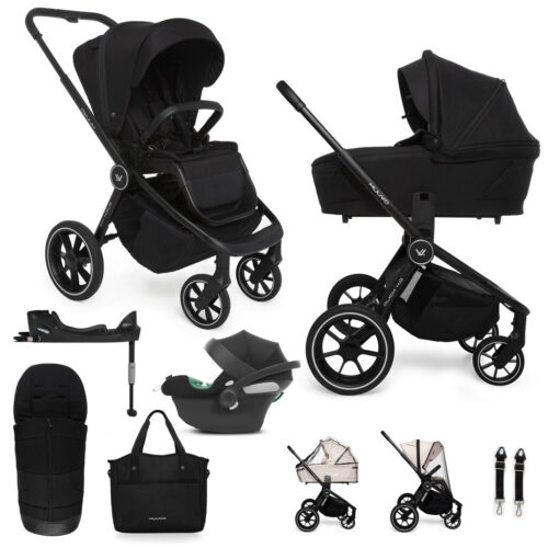 MUUVO KÉSZLET Babakocsi Quick 4.0 Classic black szett 2in1 + CYBE...