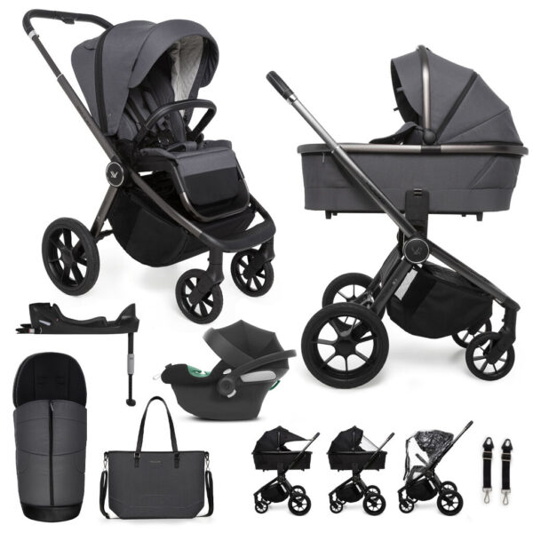 MUUVO KÉSZLET Babakocsi Quick SE 2 Diamond graphite szett 2in1 +...