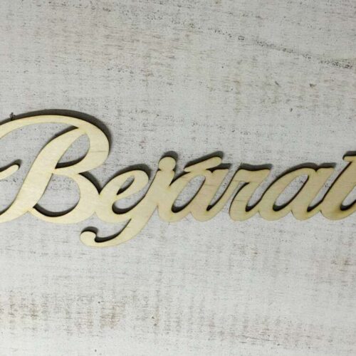 Natúr fa - "Bejárat" felirat 35cm