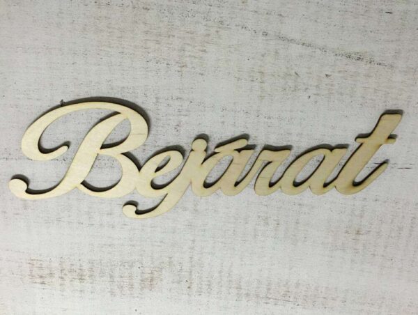 Natúr fa - "Bejárat" felirat 35cm