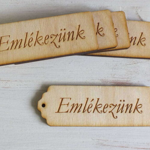 Natúr fa - "Emlékezünk" scrapbook tábla 3x8cm 5db/csomag
