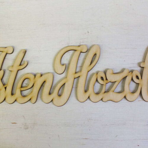 Natúr fa - "Isten hozott" felirat írott 31cm