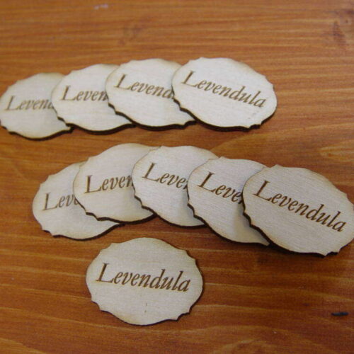 Natúr fa - Tábla "Levendula" 3x4cm 10db/csomag