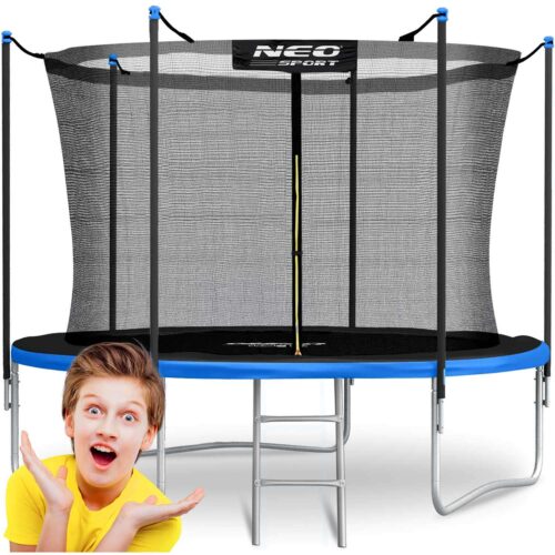Neo-Sport belső hálós Trambulin létrával 252cm - Kék