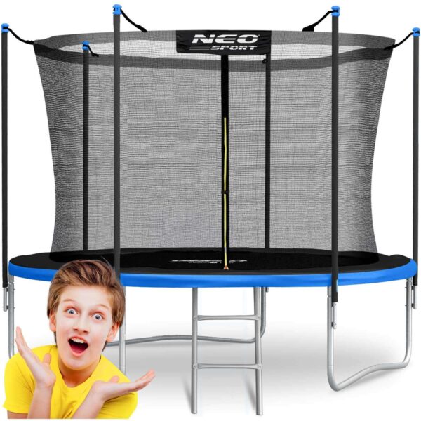 Neo-Sport belső hálós Trambulin létrával 252cm - Kék