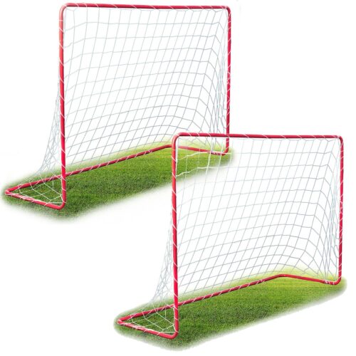 NeoSport 2db nagyméretű Focikapu 183x122x61cm - Piros