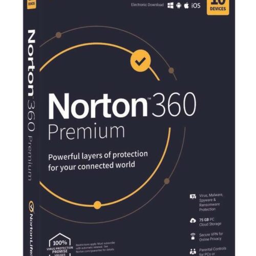 Norton 360 Premium 75GB HUN 1 Felhasználó 10 gép 1 éves dobozos v...