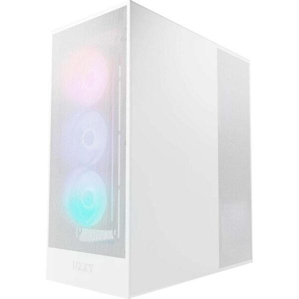 NZXT H7 Flow RGB Midi Torony Számítógépház - Fehér