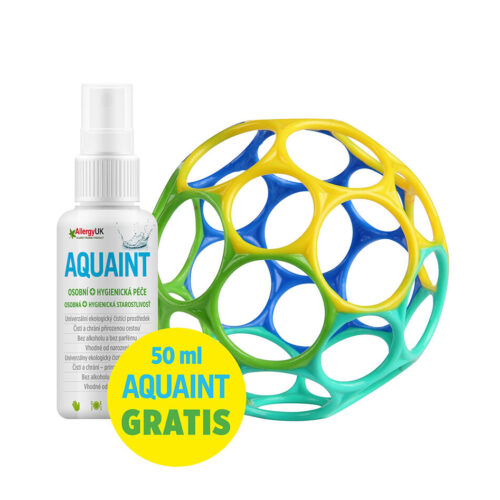 OBALL Játék Oball™ Classic 10 cm kék/zöld 0hó+AQUAINT 50 ml