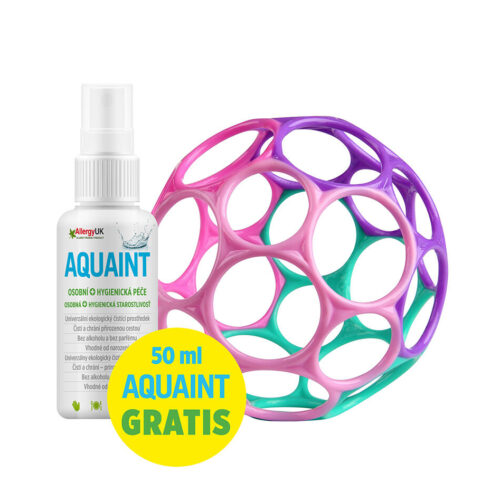 OBALL Játék Oball™ Classic 10 cm rózsaszín/lila 0hó+AQUAINT 50 ml