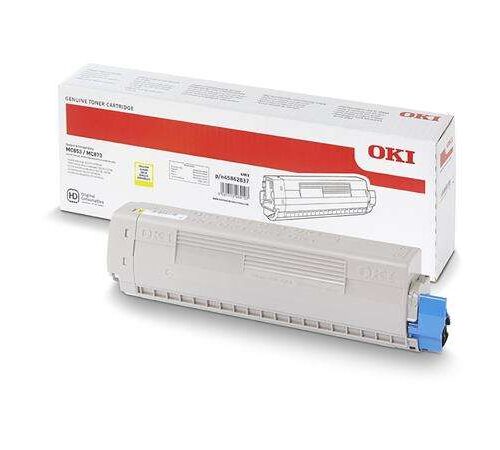 Oki MC853 MC873 Yellow lézertoner eredeti 7