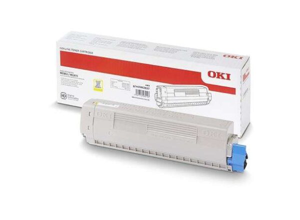 Oki MC853 MC873 Yellow lézertoner eredeti 7