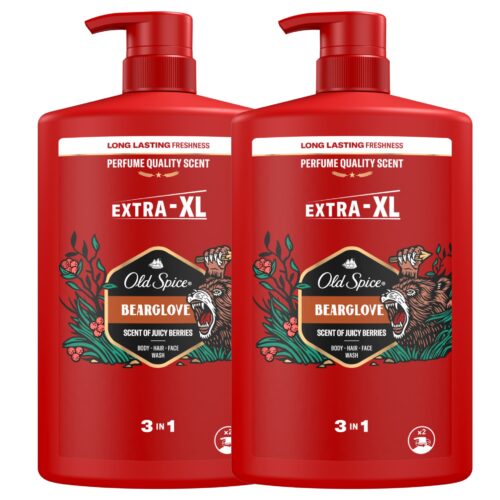 Old Spice Bearglove 3in1 férfi Sampon és Tusfürdő 2x1000ml