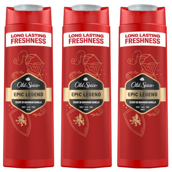 Old Spice Epic 3in1 férfi Sampon és Tusfürdő 3x400ml