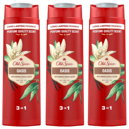 Old Spice Oasis 3in1 férfi Sampon és Tusfürdő 3x400ml