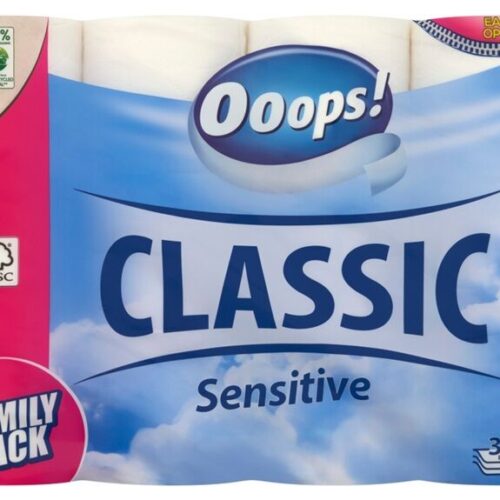 Ooops! Classic Sensitive 3 rétegű Toalettpapír 24 tekercs