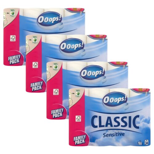 Ooops! Classic Sensitive 3 rétegű Toalettpapír 4x24 tekercs