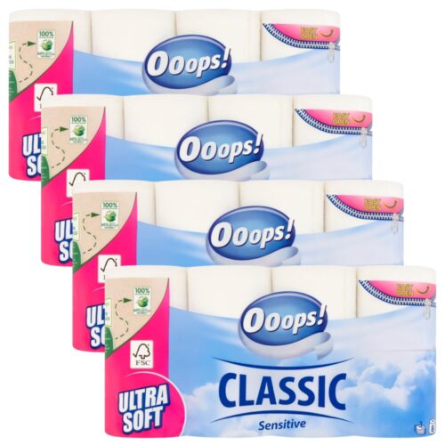 Ooops! Classic Sensitive 3 rétegű Toalettpapír 4x8 tekercs