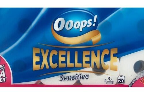 Ooops! Excellence Sensitive 3 rétegű Toalettpapír 20 tekercs
