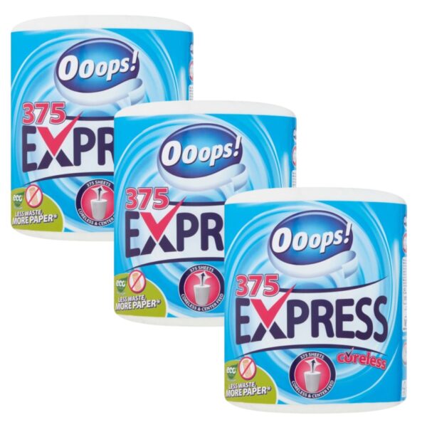 Ooops! Express 375 2 rétegű háztartási Papírtörlő 3x1 tekercs