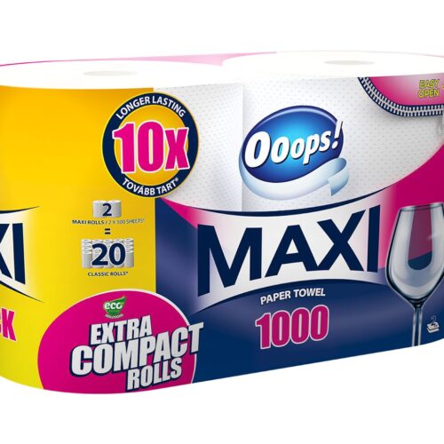 Ooops! Maxi Duo 1000 2 rétegű Papírtörlő 2 tekercs