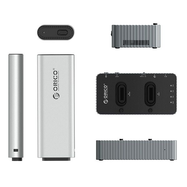 Orico IT28N-C-EU  2xM.2 NVMe   USB-A/C M.2 SSD Dokkoló  Szürke
