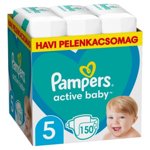 Pampers Active Baby havi Pelenkacsomag 11-16kg Junior 5 (150db)