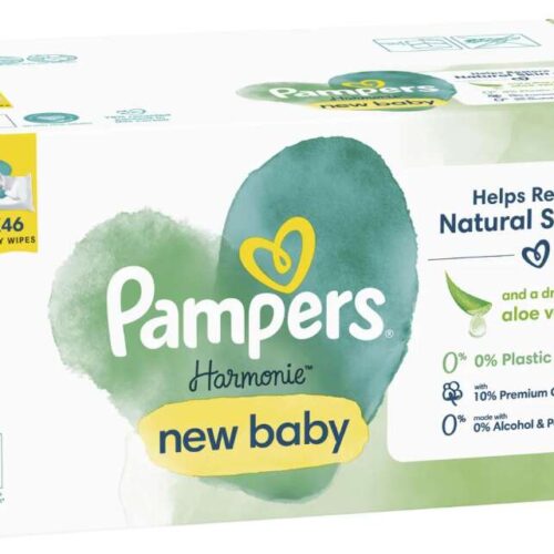 Pampers Harmony New Baby nedves Törlőkendő 9x46db