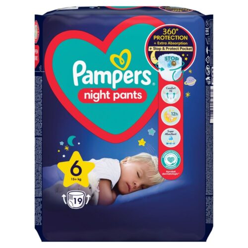 Pampers Night Nappy Pants Bugyipelenka 15kg+ Large 6 (19db)