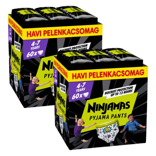 Pampers Ninjamas Pyjama Pants havi Pelenkacsomag 17-30kg XL 7 - Ű...