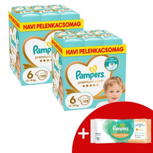 Pampers Premium Care 2 havi Pelenkacsomag 13-18kg Junior 6 (256db...