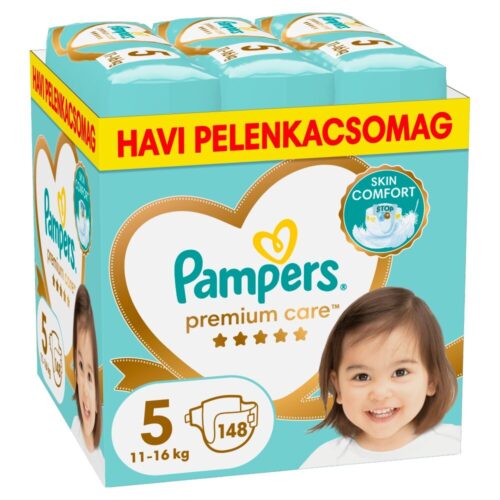 Pampers Premium Care havi Pelenkacsomag 11-16kg Junior 5 (148db)