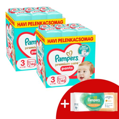 Pampers Premium Care Pants 2 havi Pelenkacsomag 6-11kg Midi 3 (28...