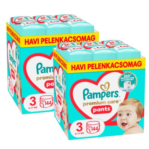 Pampers Premium Care Pants 2 havi Pelenkacsomag 6-11kg Midi 3 (288db)
